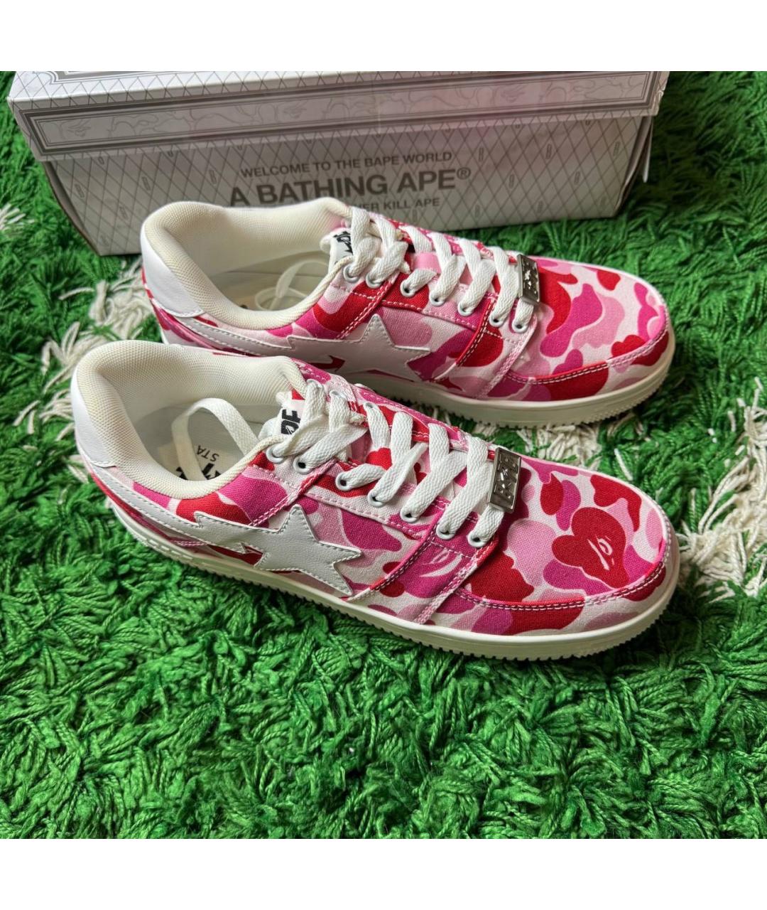 BAPE Розовые низкие кроссовки / кеды, фото 4