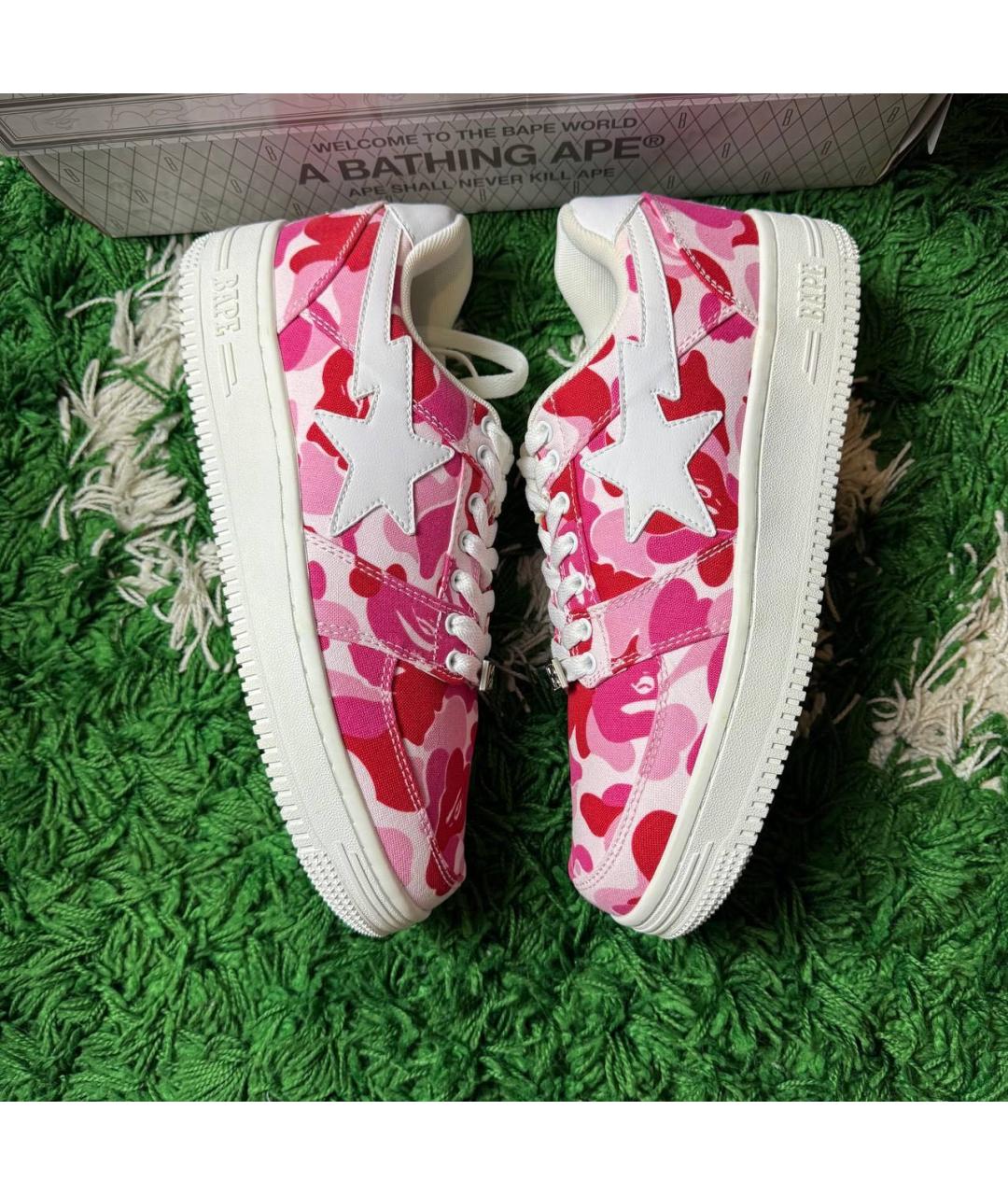 BAPE Розовые низкие кроссовки / кеды, фото 6