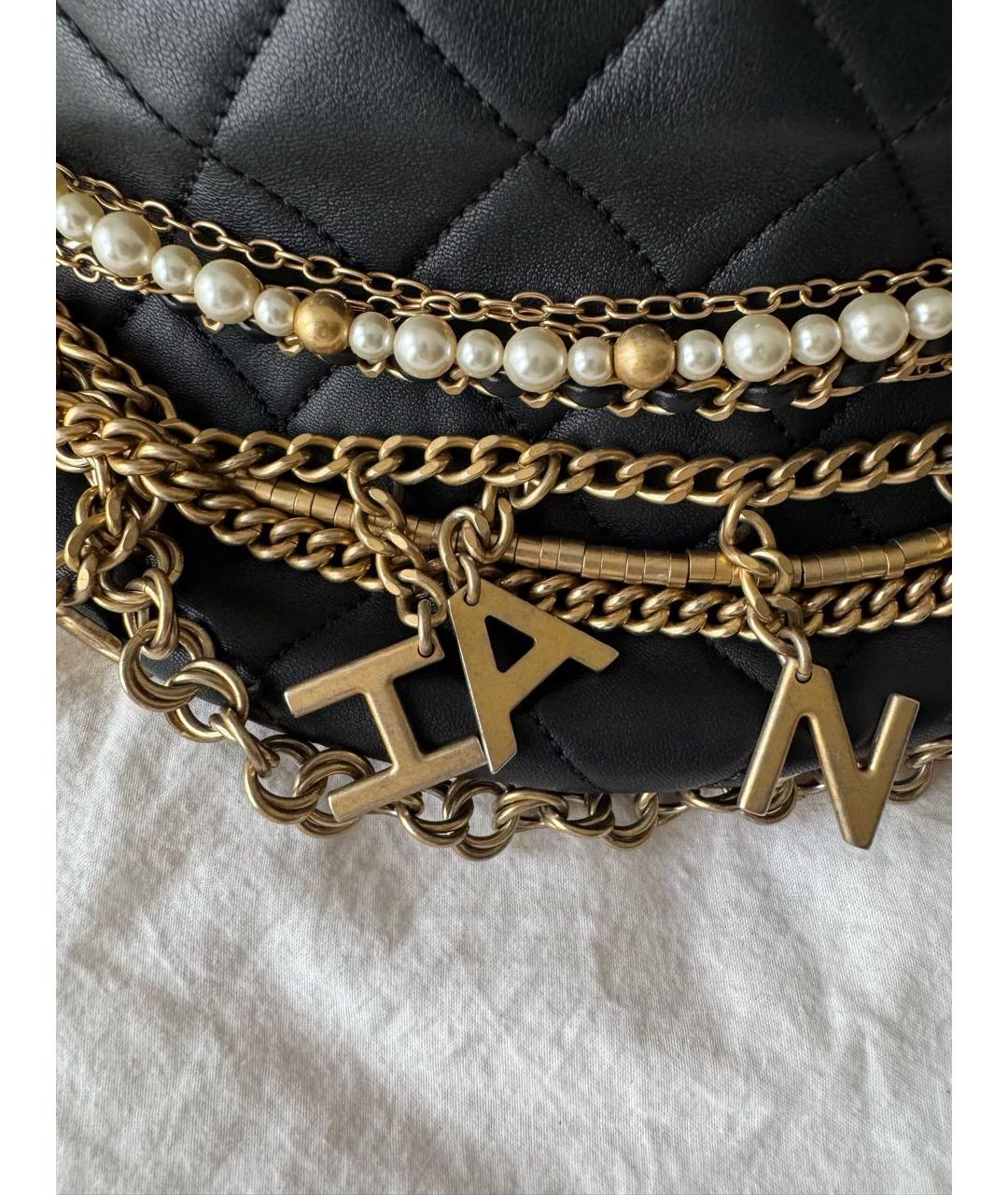 CHANEL Черная кожаная поясная сумка, фото 3