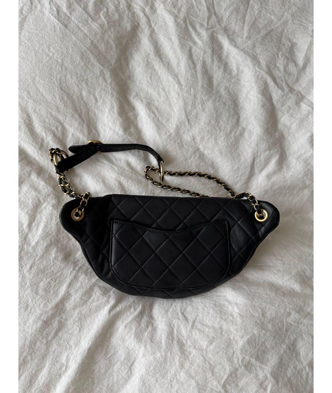 CHANEL Черная кожаная поясная сумка, фото 2