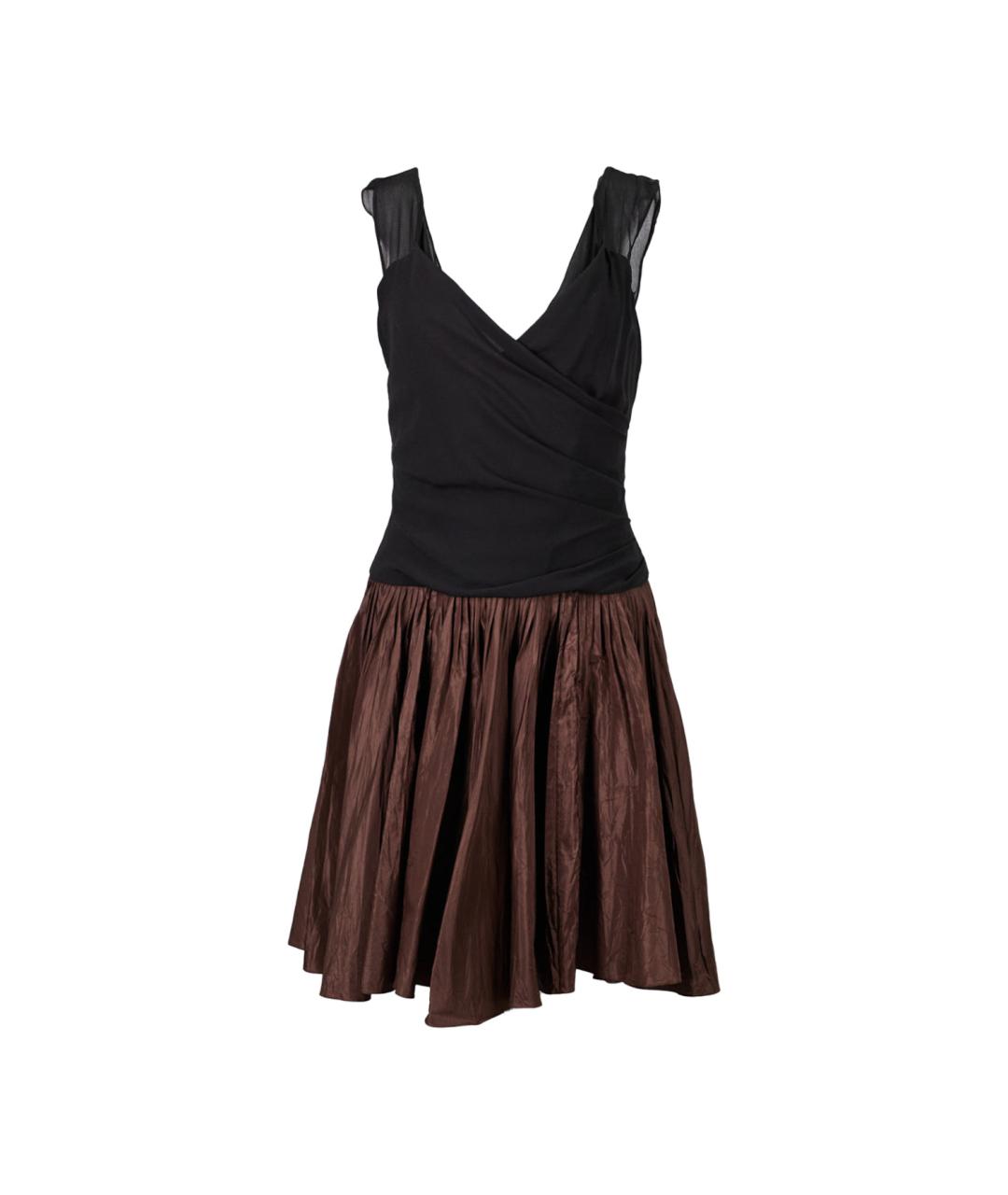 CHRISTIAN DIOR Черное шелковое коктейльное платье, фото 1