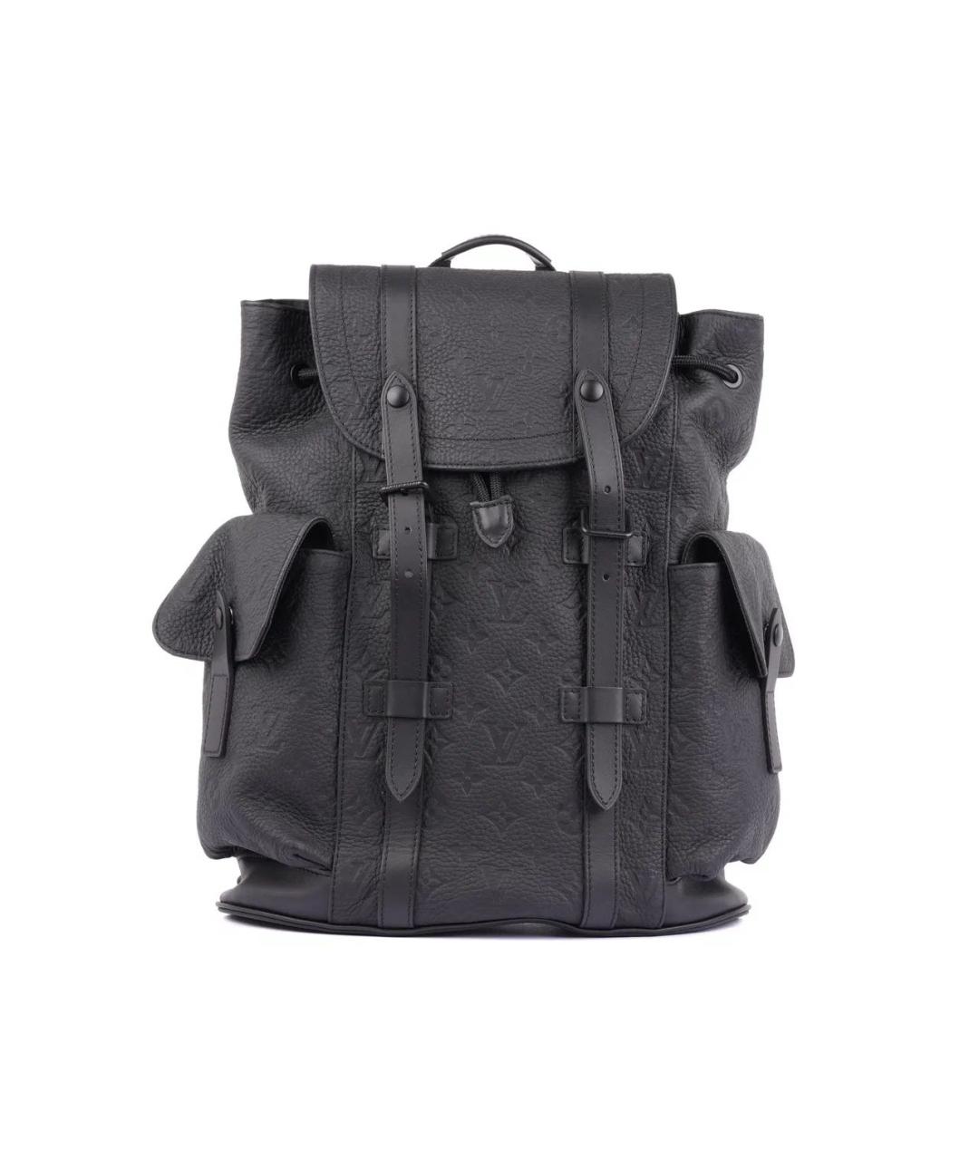 LOUIS VUITTON Черный кожаный рюкзак, фото 9