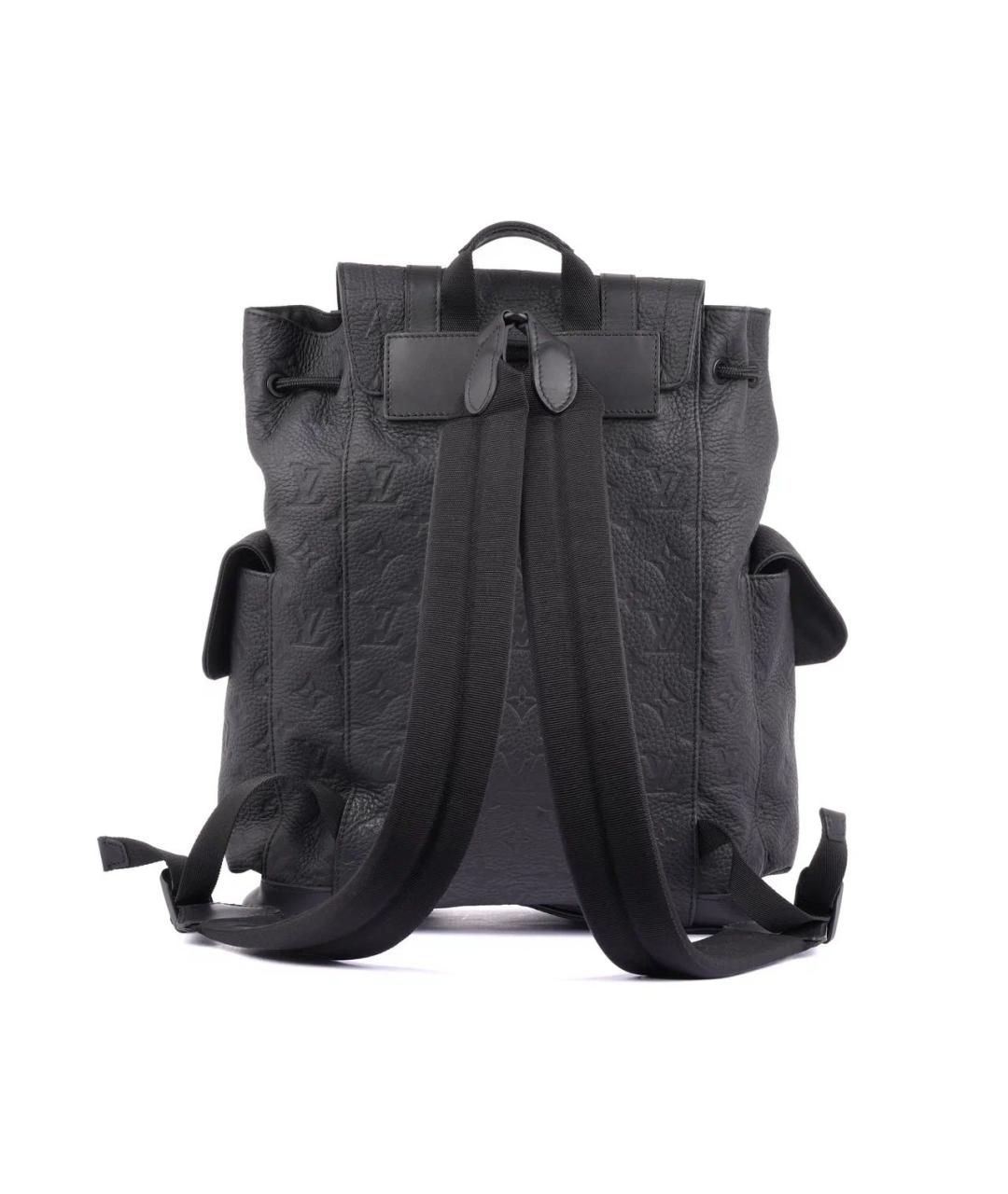 LOUIS VUITTON Черный кожаный рюкзак, фото 3