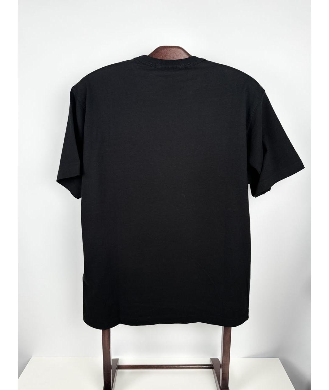 STONE ISLAND Черная хлопковая футболка, фото 2