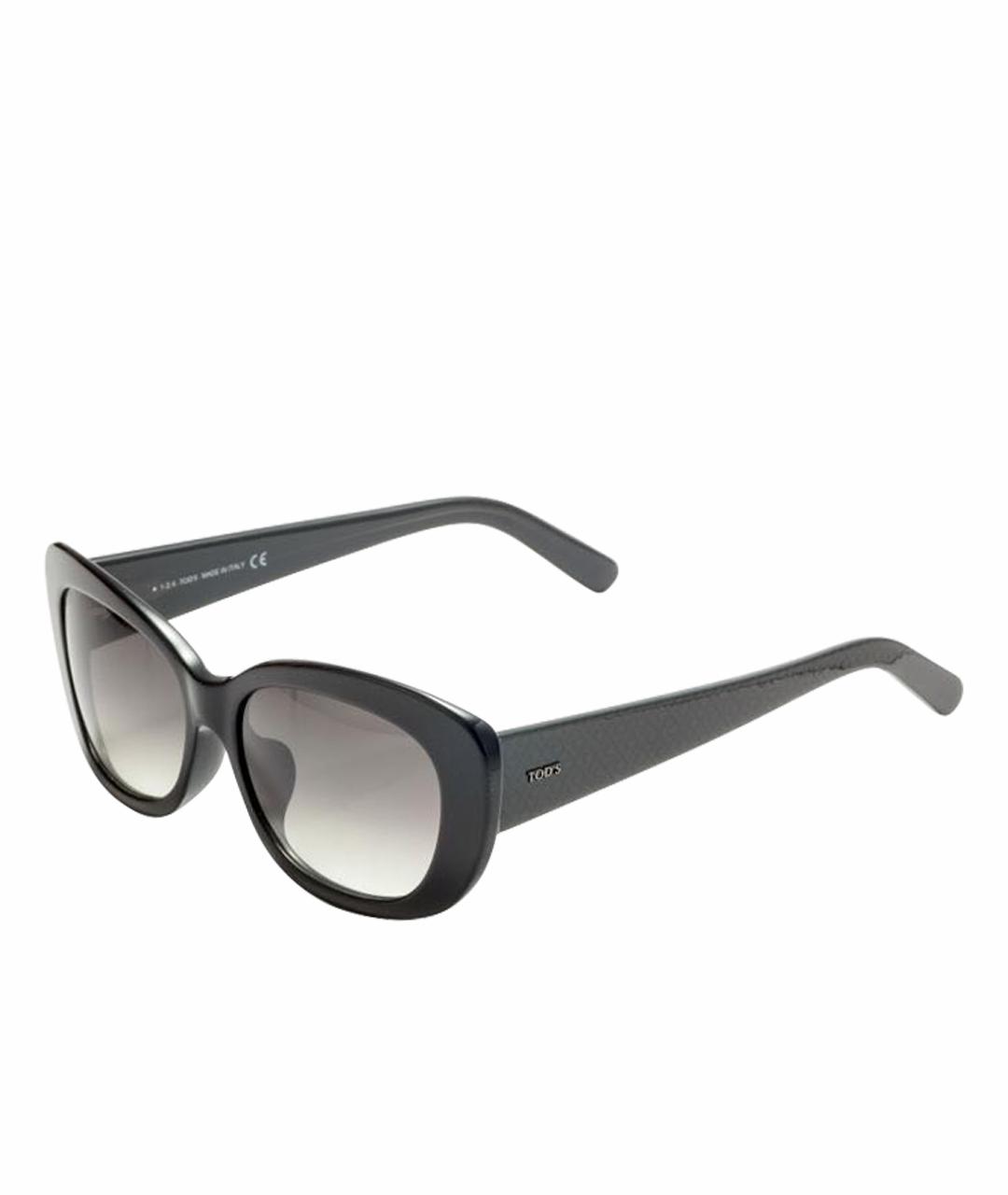 TOD'S Черные пластиковые солнцезащитные очки, фото 1