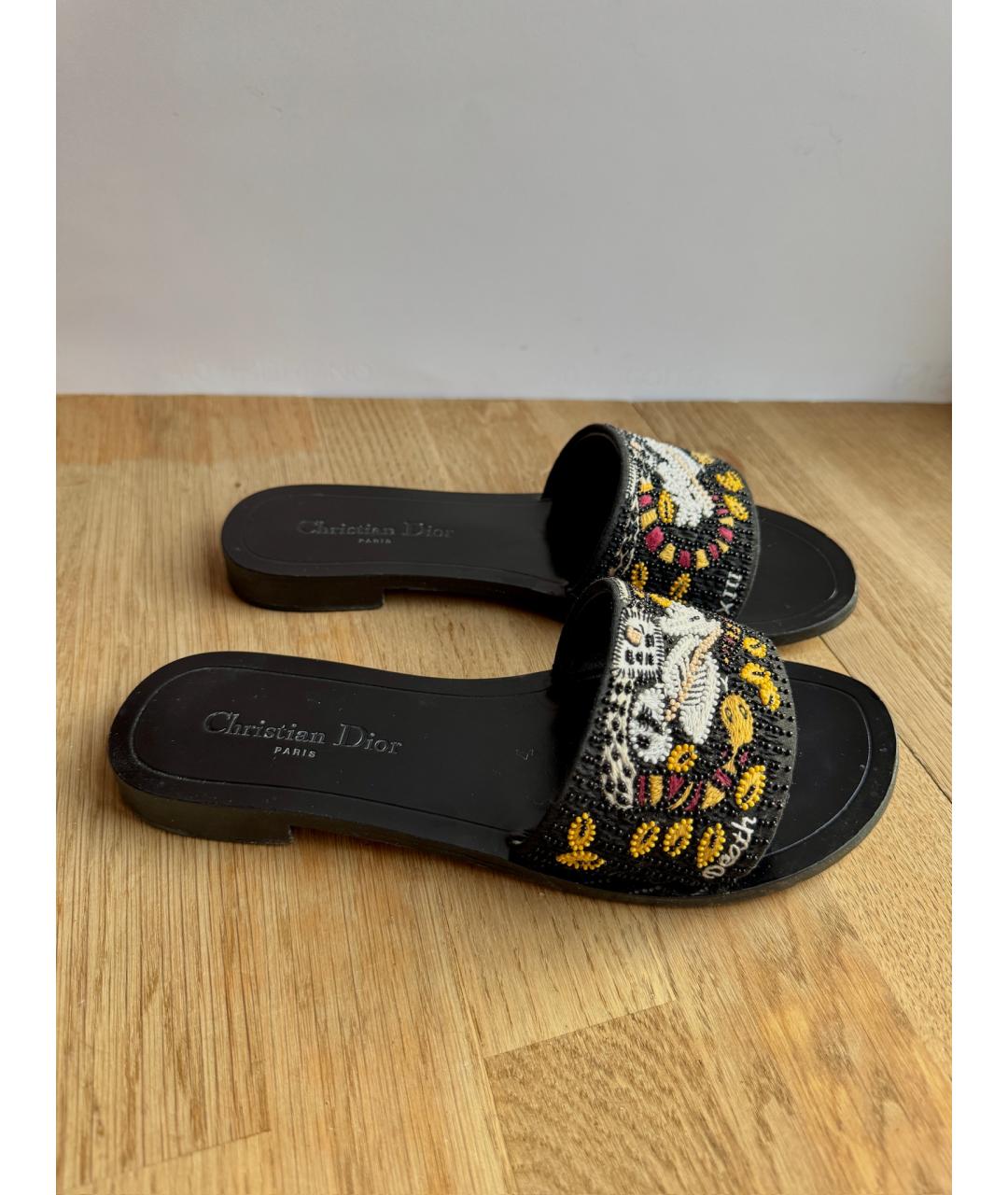 CHRISTIAN DIOR Черные мюли, фото 4