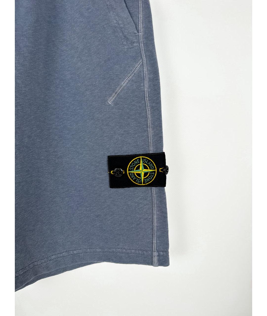 STONE ISLAND Синие хлопковые шорты, фото 4
