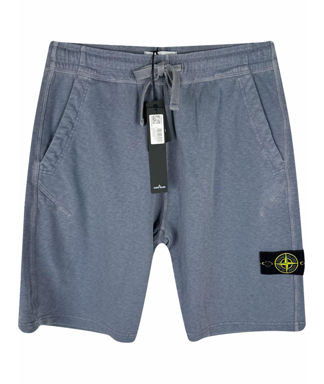 STONE ISLAND Синие хлопковые шорты, фото 1