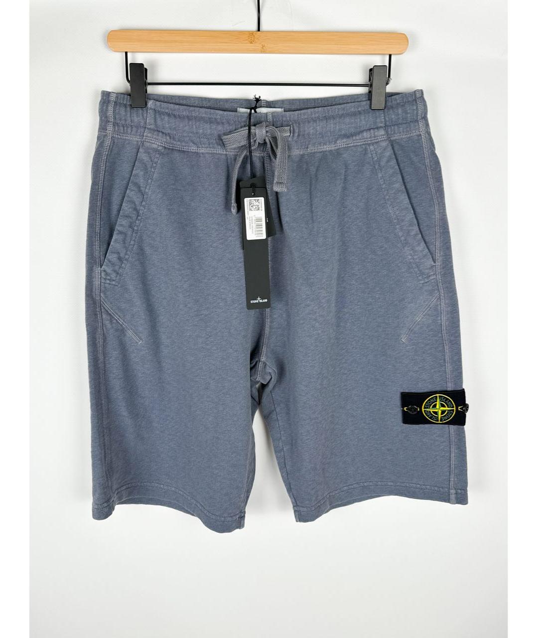 STONE ISLAND Синие хлопковые шорты, фото 7