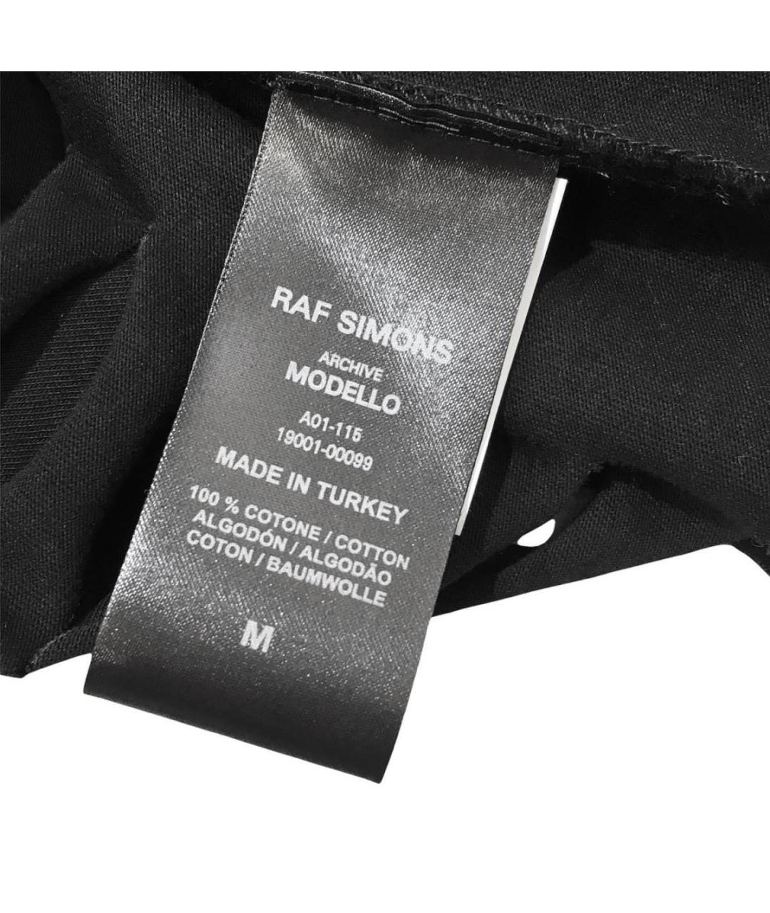 RAF SIMONS Черная хлопковая футболка, фото 5