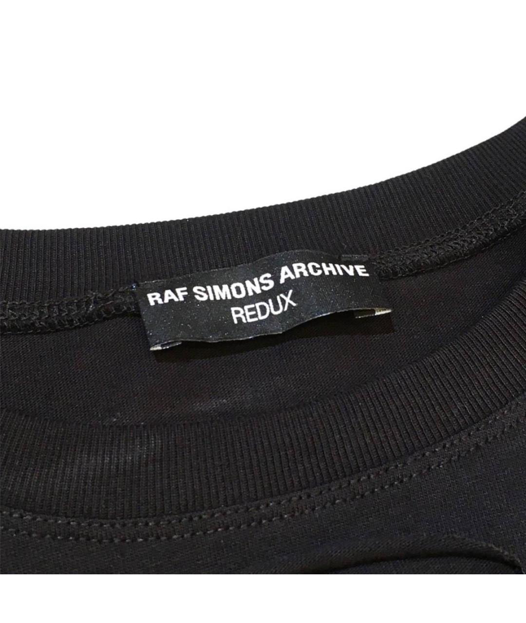RAF SIMONS Черная хлопковая футболка, фото 4