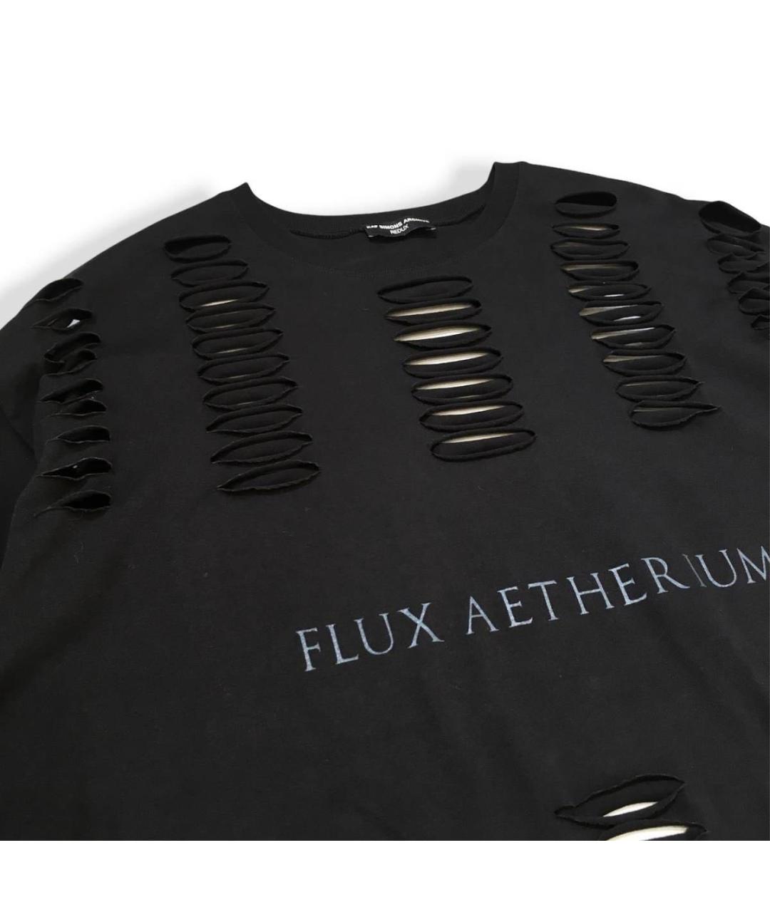 RAF SIMONS Черная хлопковая футболка, фото 2