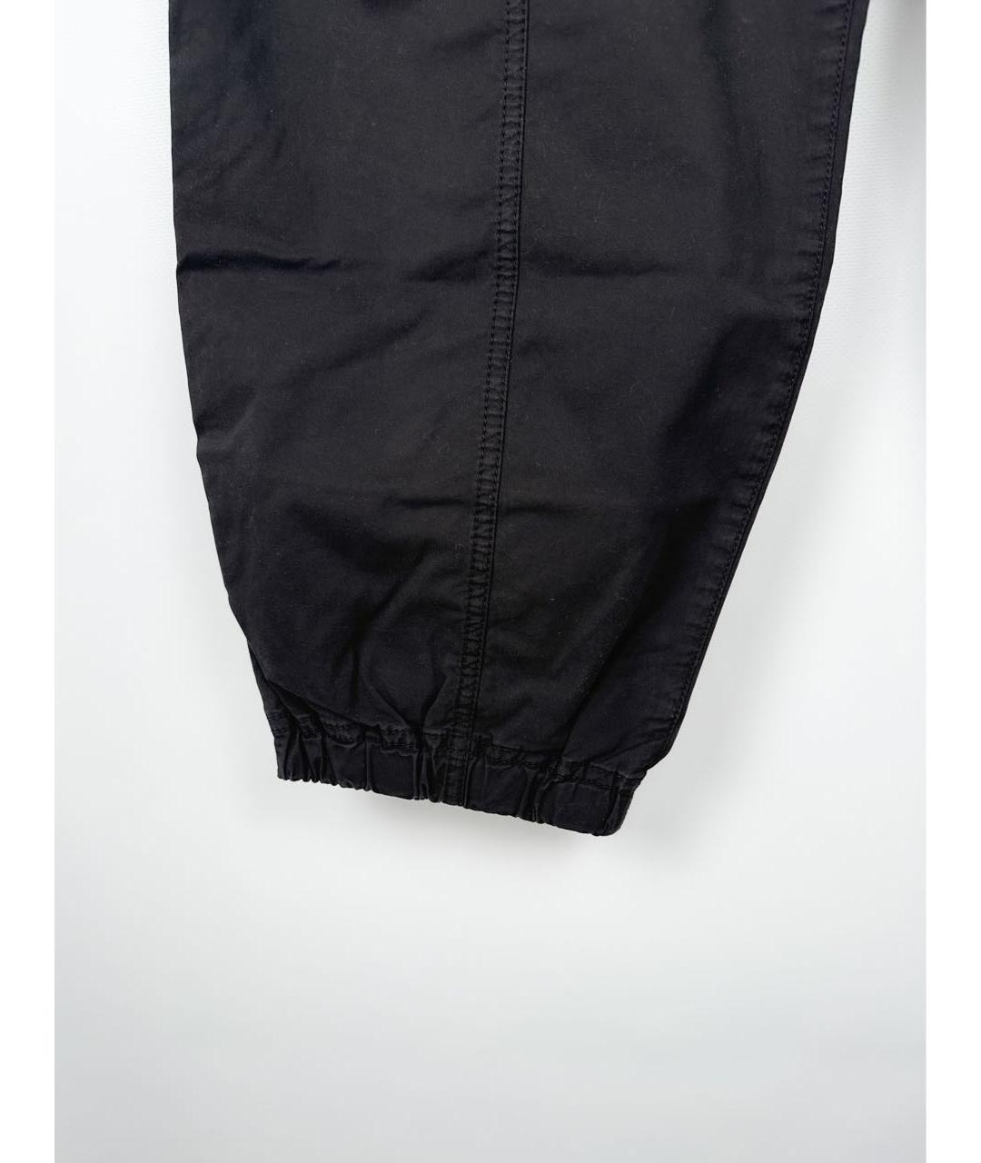 STONE ISLAND Черные хлопковые повседневные брюки, фото 4