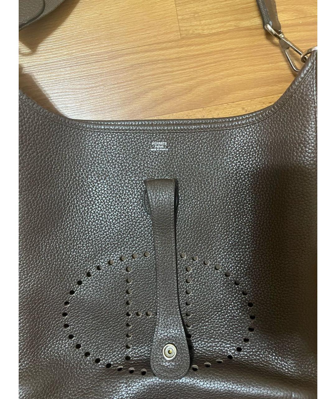 HERMES Коричневая кожаная сумка через плечо, фото 2