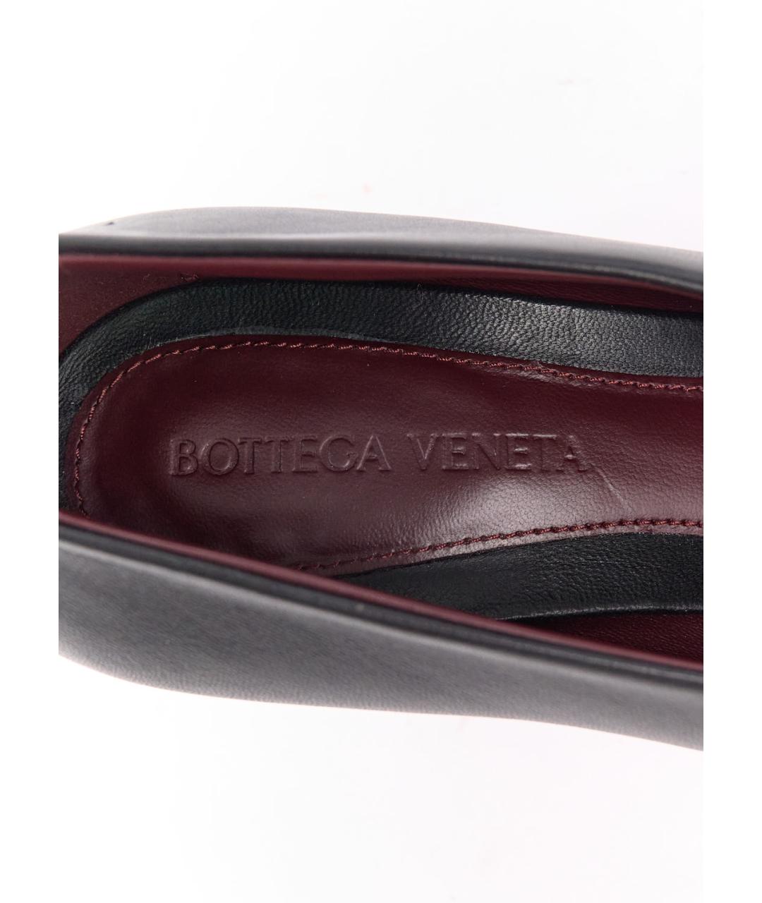 BOTTEGA VENETA Черные кожаные туфли, фото 3