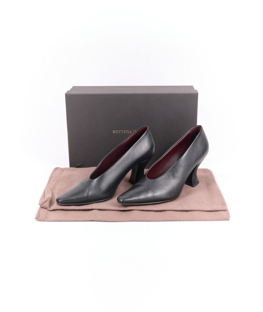BOTTEGA VENETA Черные кожаные туфли, фото 6