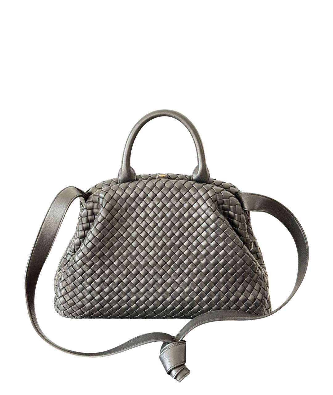 BOTTEGA VENETA Черная кожаная сумка через плечо, фото 1