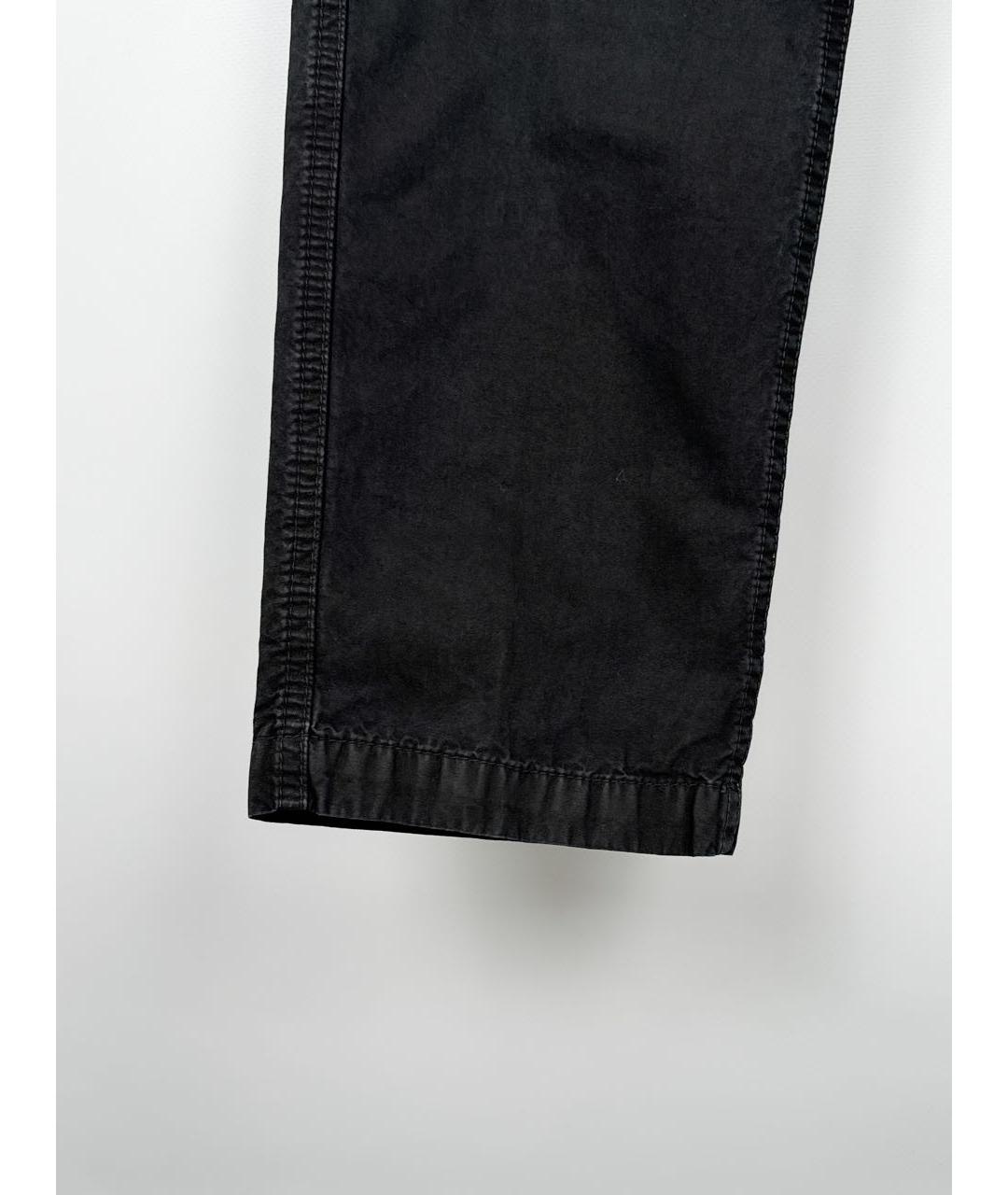STONE ISLAND Черные хлопковые повседневные брюки, фото 5
