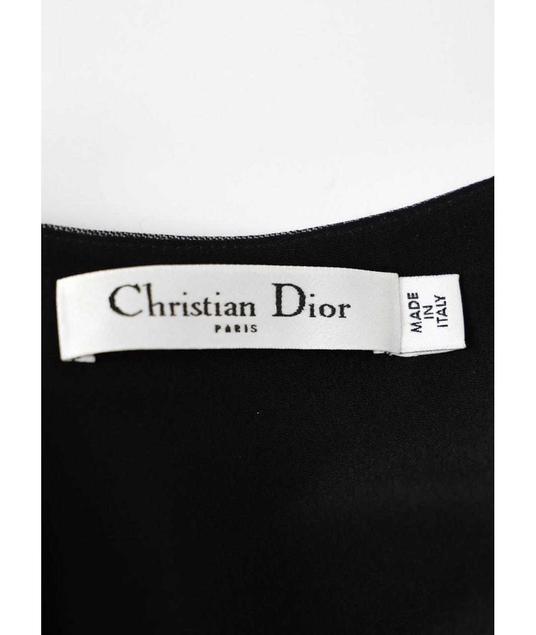CHRISTIAN DIOR Серое шерстяное повседневное платье, фото 5