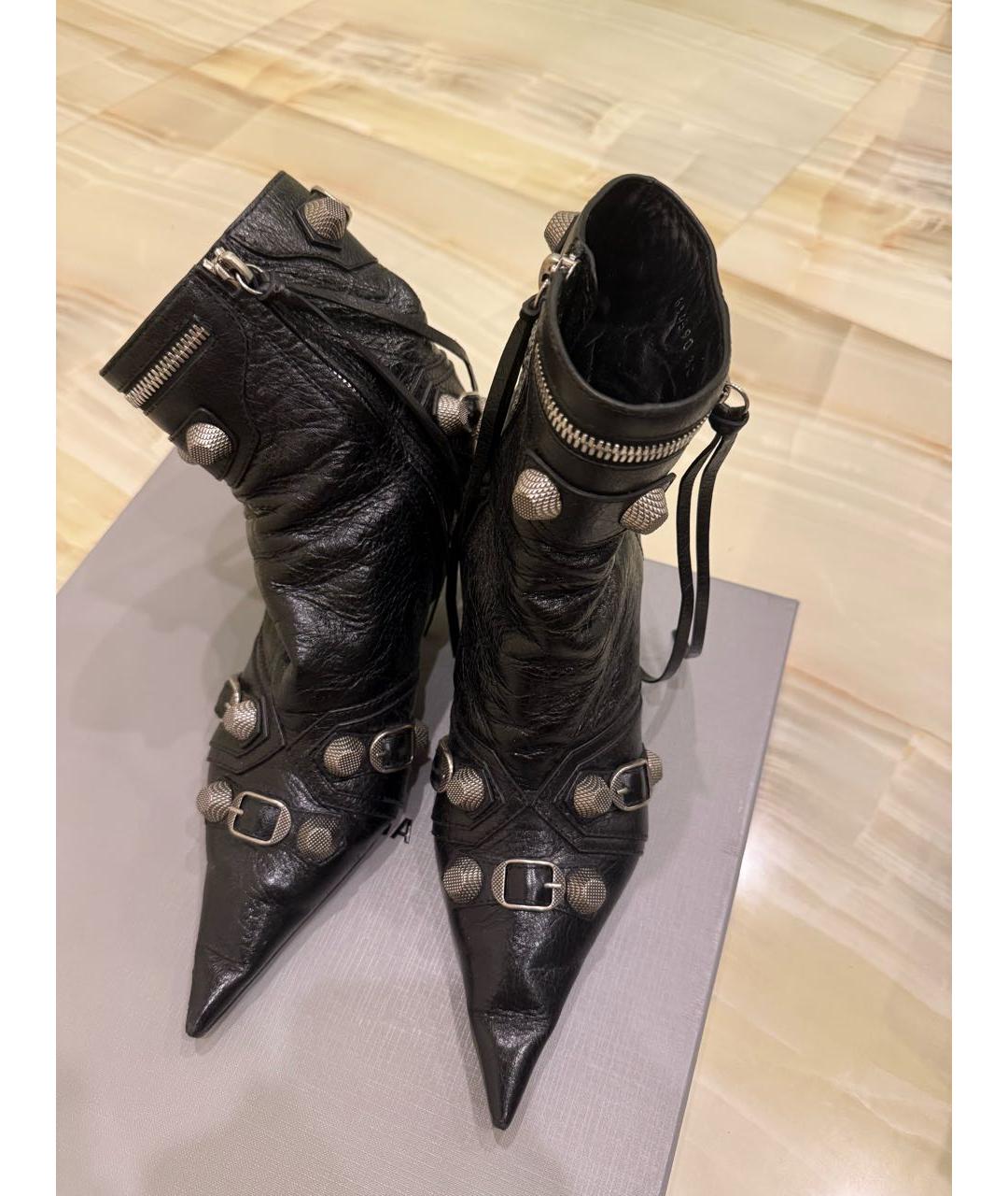 BALENCIAGA Черные ботильоны из лакированной кожи, фото 2