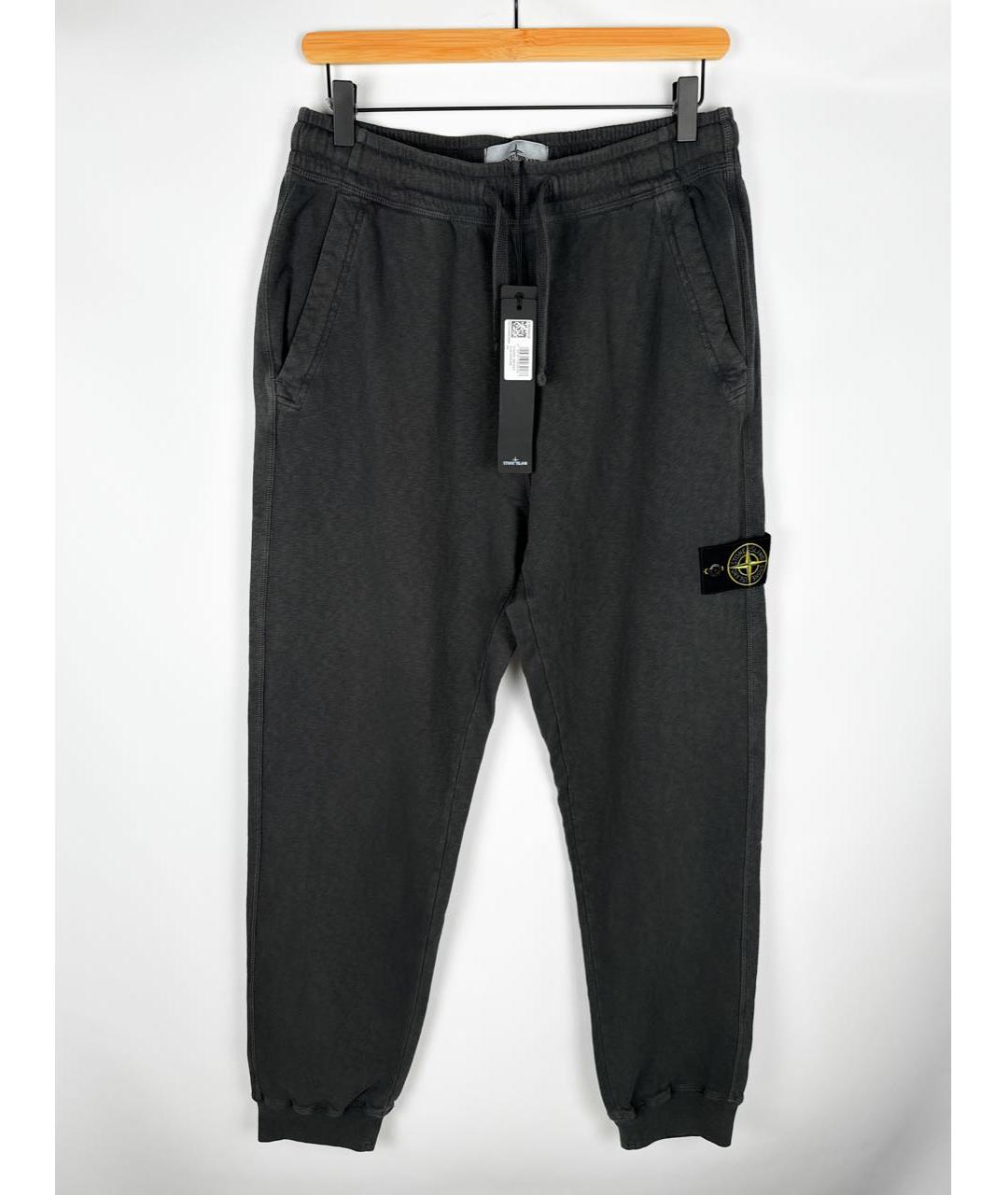 STONE ISLAND Антрацитовые хлопковые повседневные брюки, фото 8