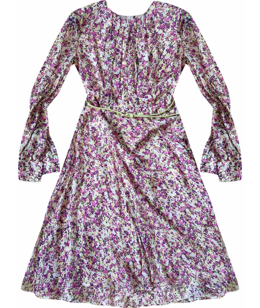 MAX MARA STUDIO Мульти шелковое повседневное платье, фото 1