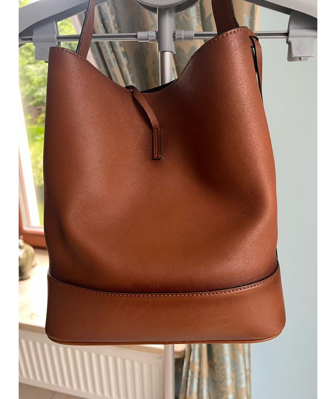 LOUIS VUITTON Коричневая кожаная сумка через плечо, фото 3
