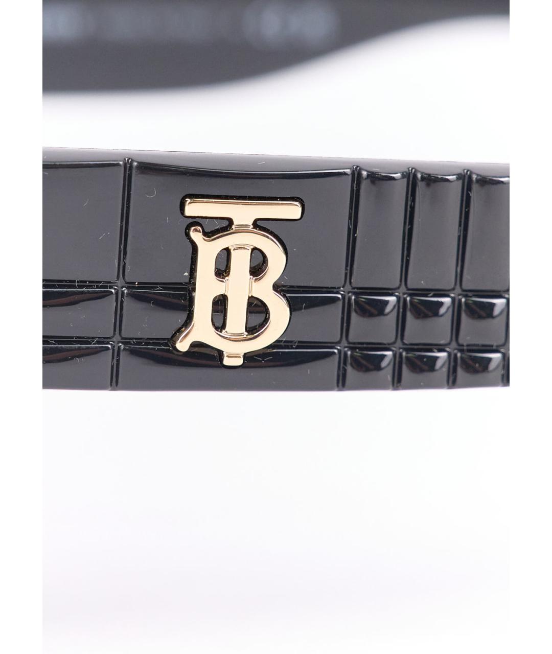 BURBERRY Черные пластиковые солнцезащитные очки, фото 3