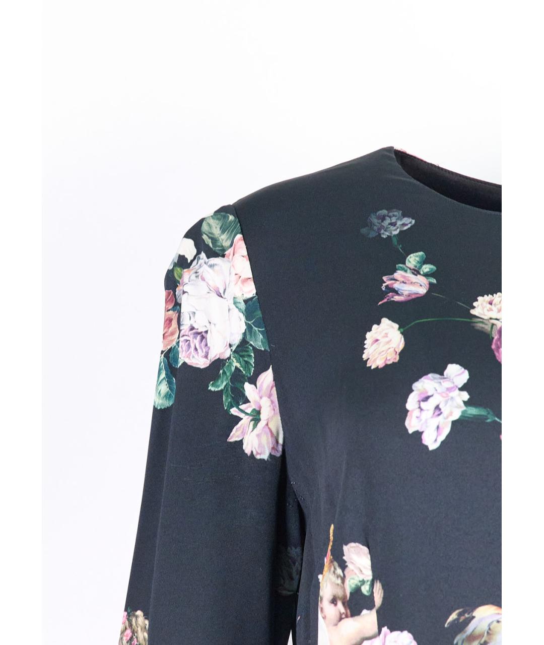 DOLCE&GABBANA Черное вискозное повседневное платье, фото 5