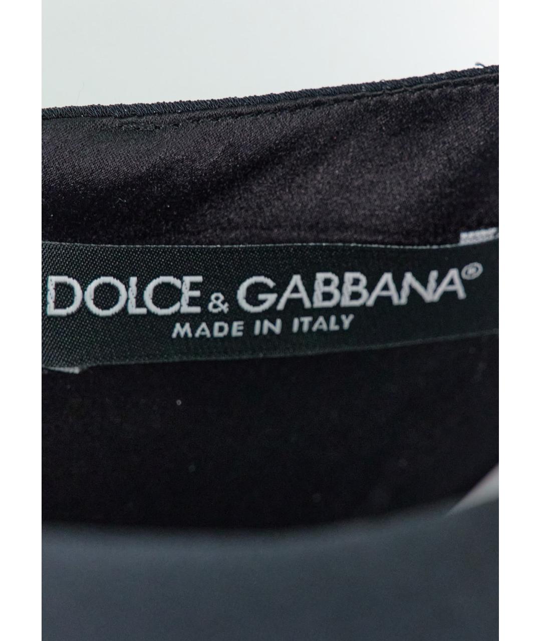 DOLCE&GABBANA Черное вискозное повседневное платье, фото 3