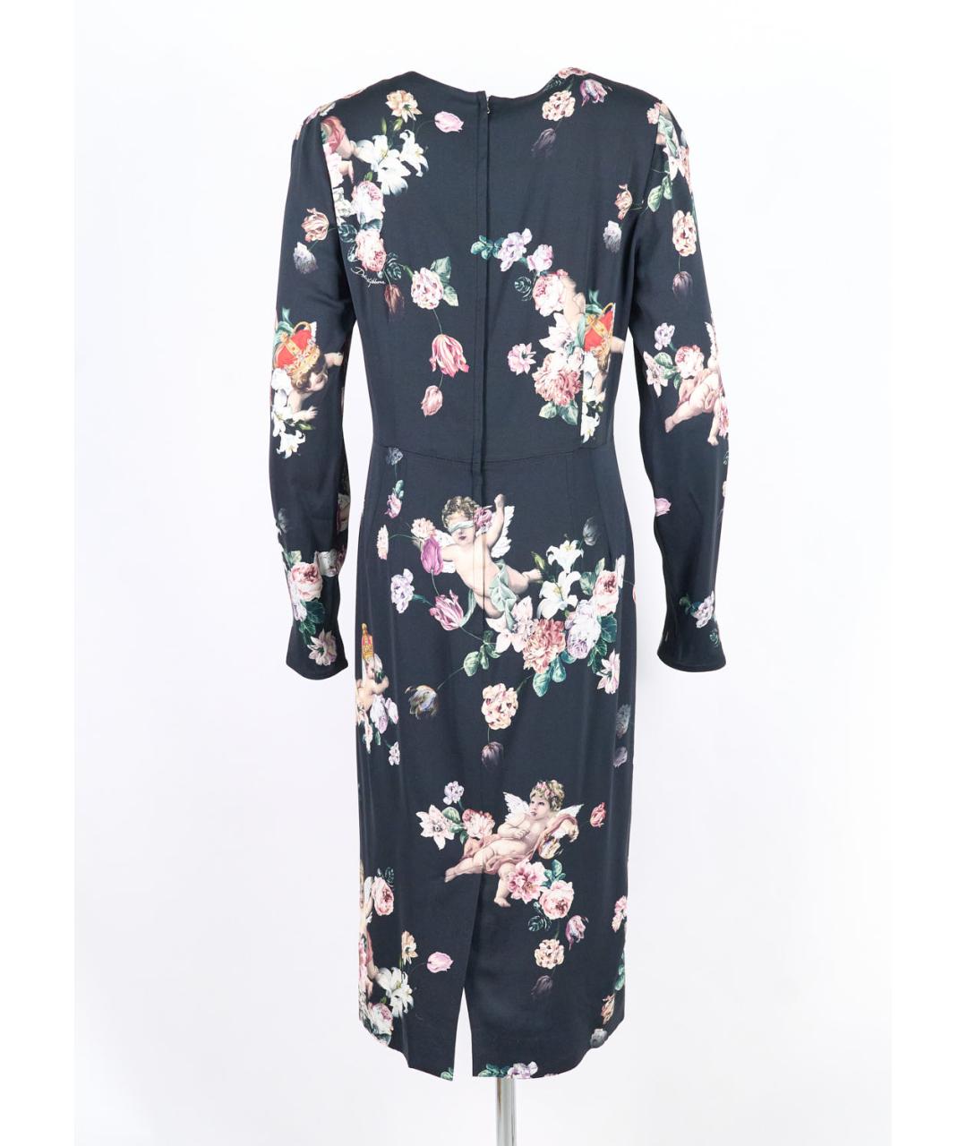 DOLCE&GABBANA Черное вискозное повседневное платье, фото 2