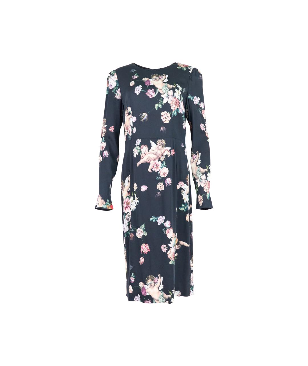 DOLCE&GABBANA Черное вискозное повседневное платье, фото 6