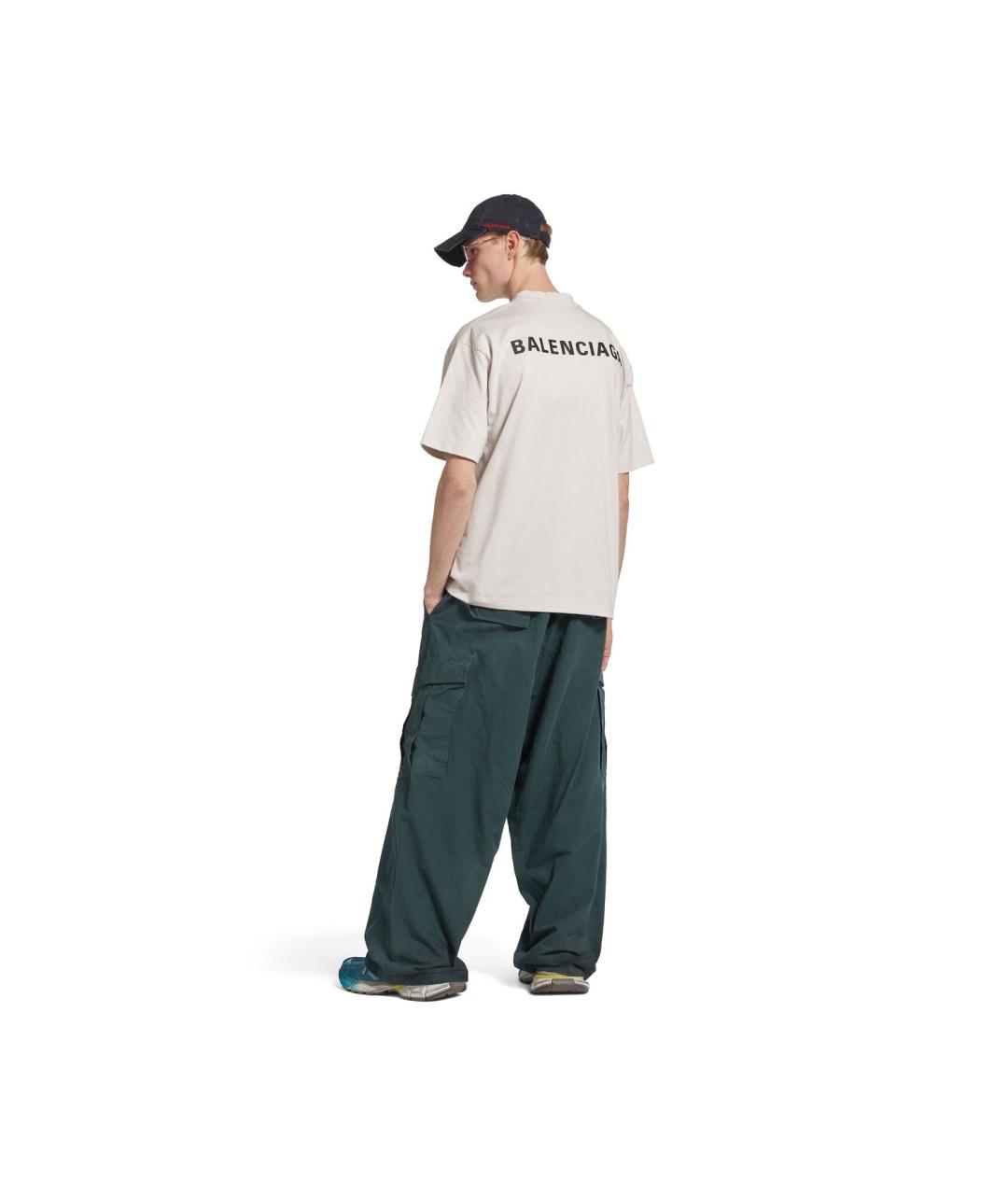 BALENCIAGA Мульти хлопковые повседневные брюки, фото 4