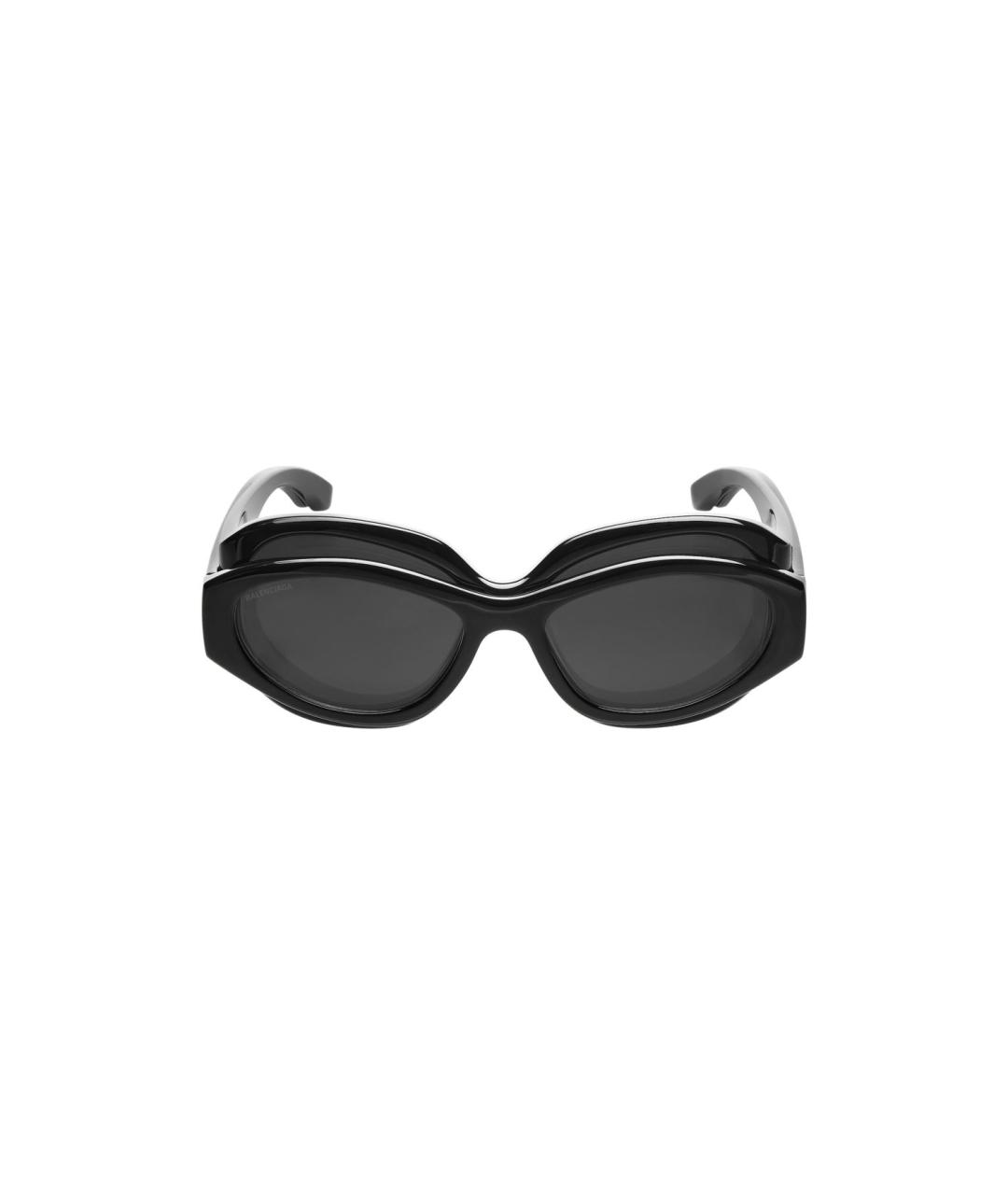 BALENCIAGA Черные пластиковые солнцезащитные очки, фото 2