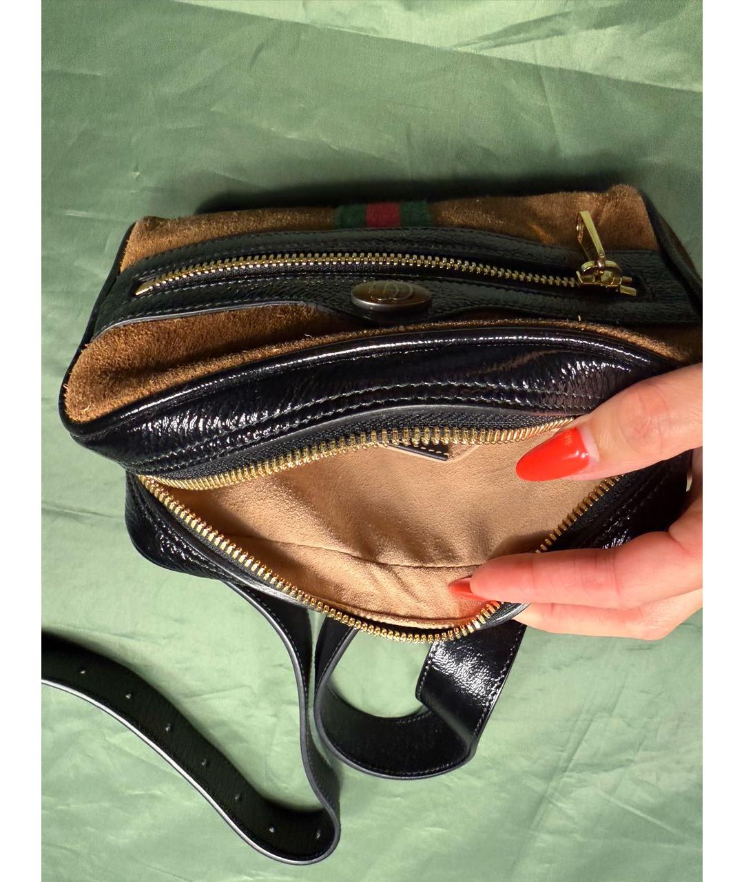 GUCCI Коричневая замшевая поясная сумка, фото 4