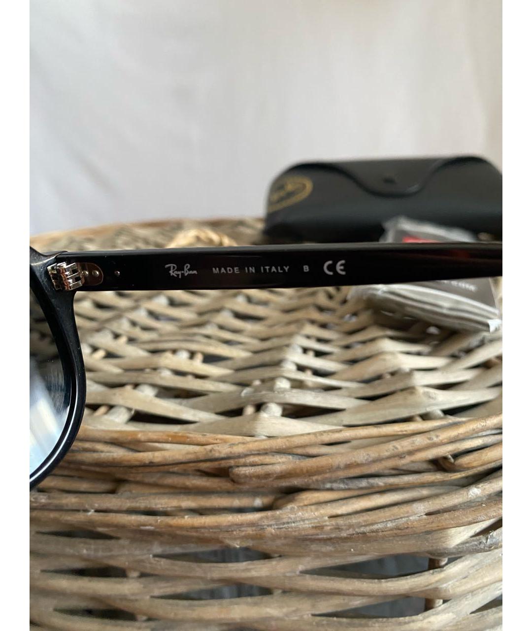 RAY BAN Черные пластиковые солнцезащитные очки, фото 6