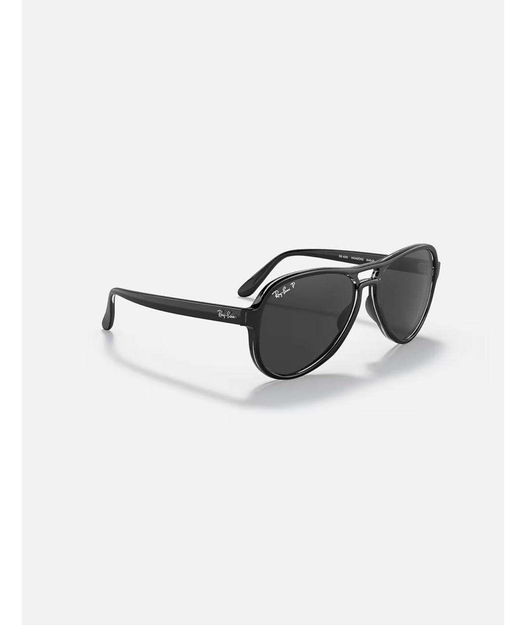 RAY BAN Черные пластиковые солнцезащитные очки, фото 9