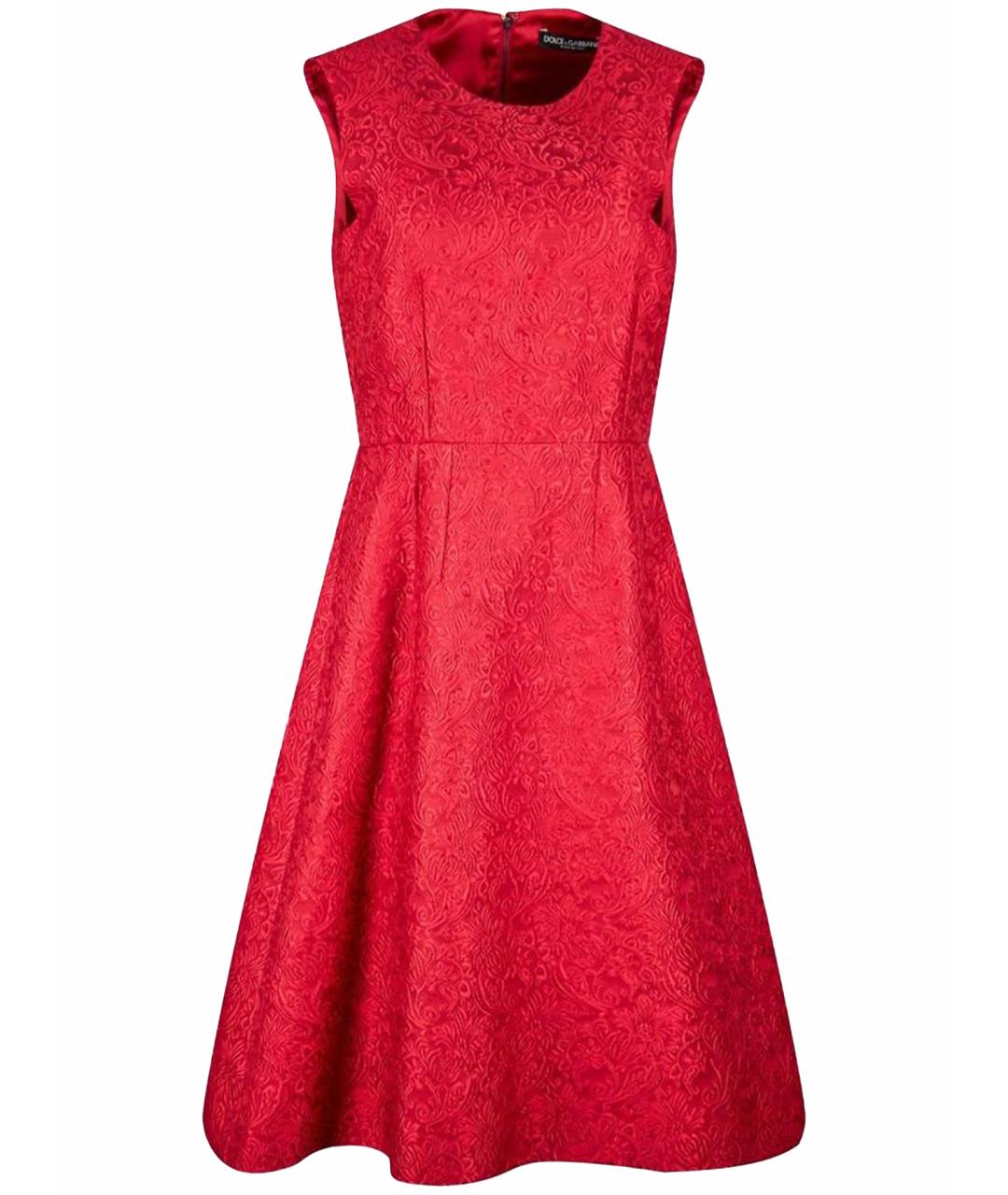 DOLCE&GABBANA Красное хлопковое повседневное платье, фото 1