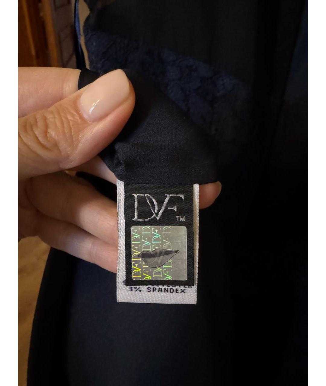 DIANE VON FURSTENBERG Темно-синее коктейльное платье, фото 5