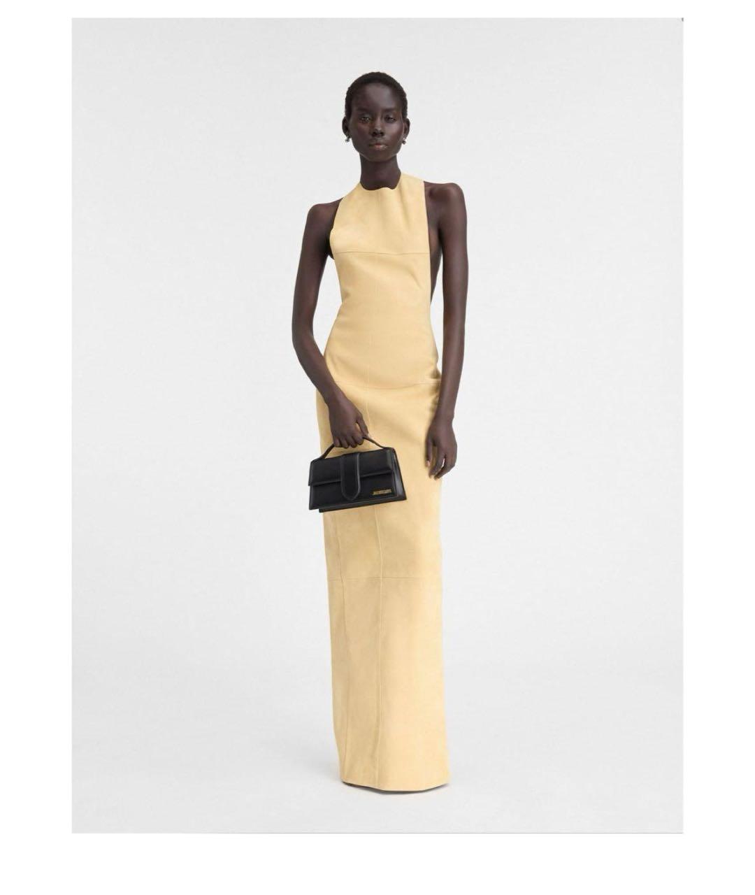 JACQUEMUS Черная кожаная сумка с короткими ручками, фото 5