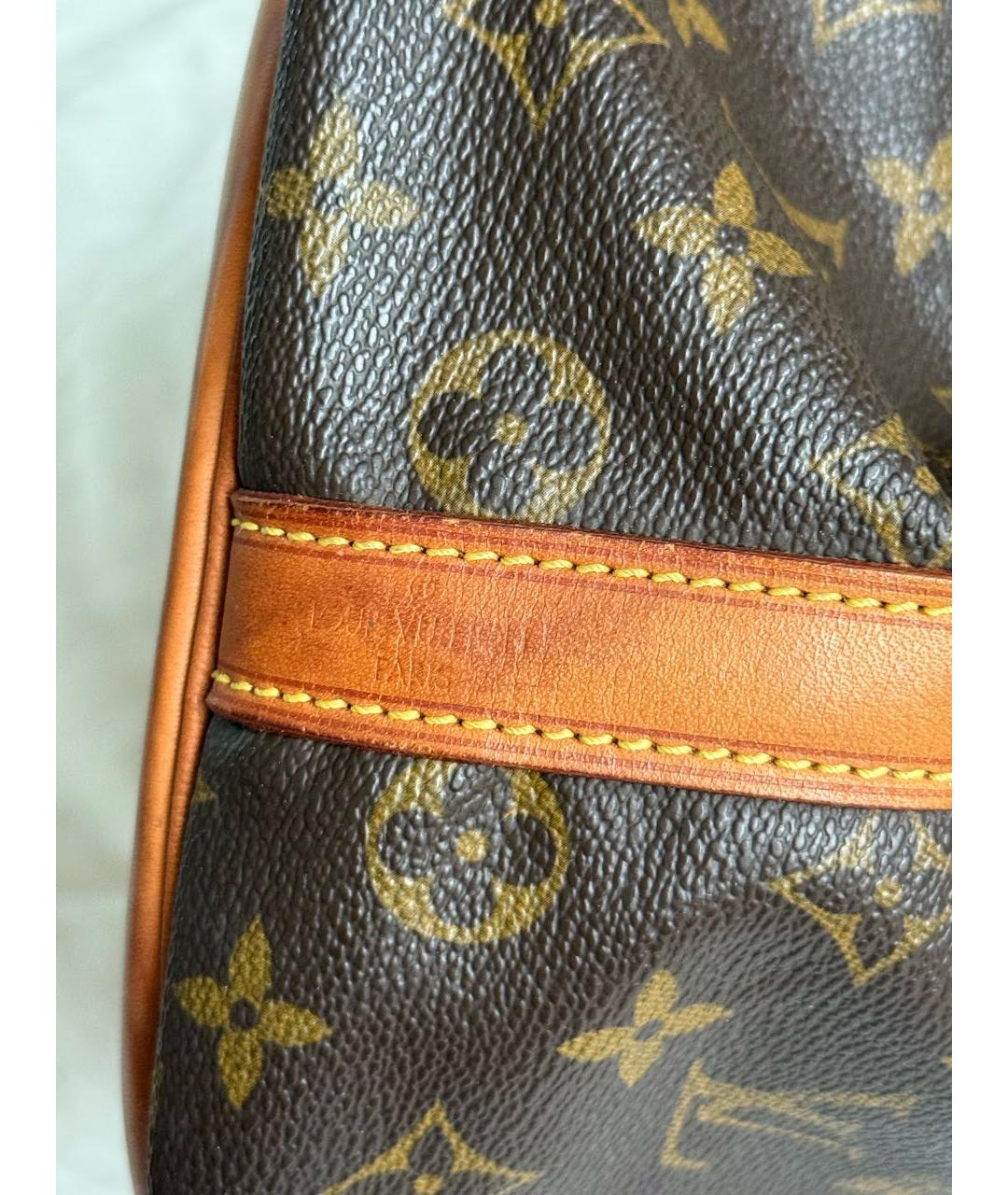 LOUIS VUITTON Коричневая кожаная сумка с короткими ручками, фото 5