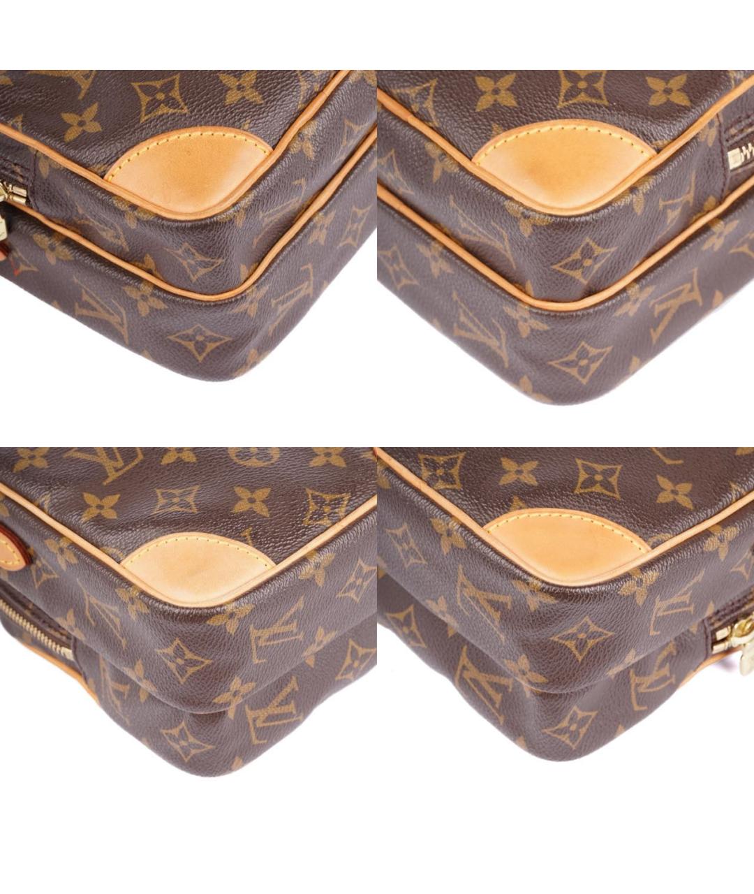 LOUIS VUITTON Коричневая кожаная сумка на плечо, фото 8