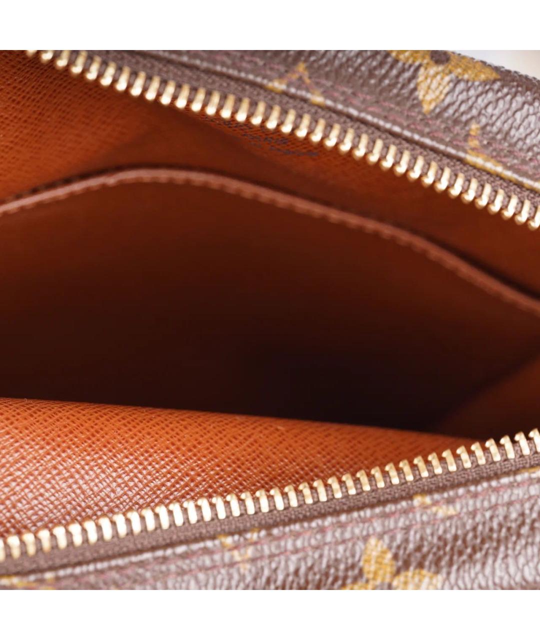 LOUIS VUITTON Коричневая кожаная сумка на плечо, фото 7