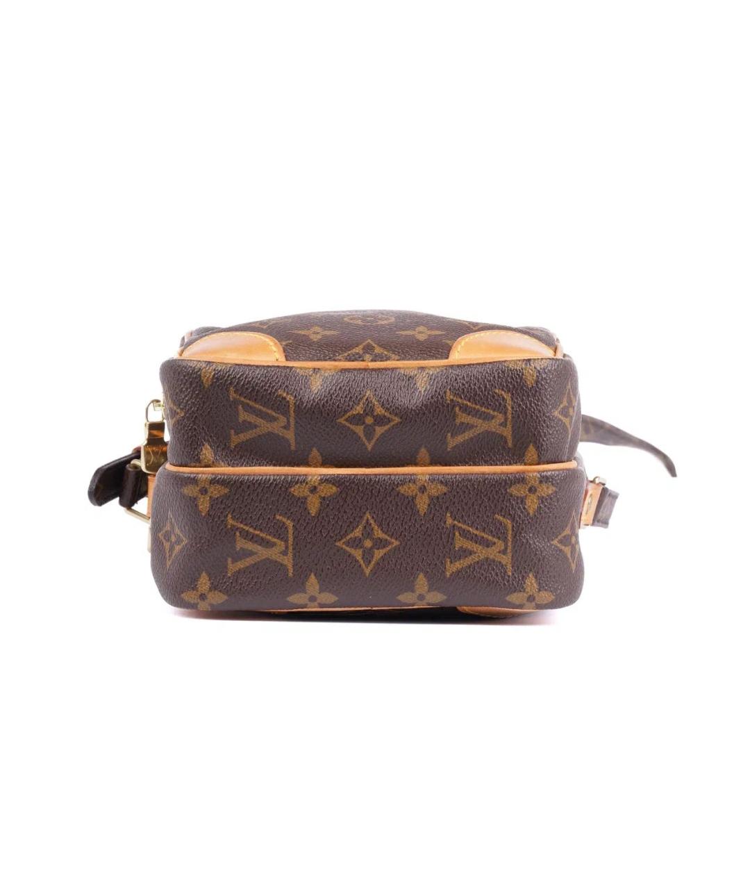 LOUIS VUITTON Коричневая кожаная сумка на плечо, фото 4