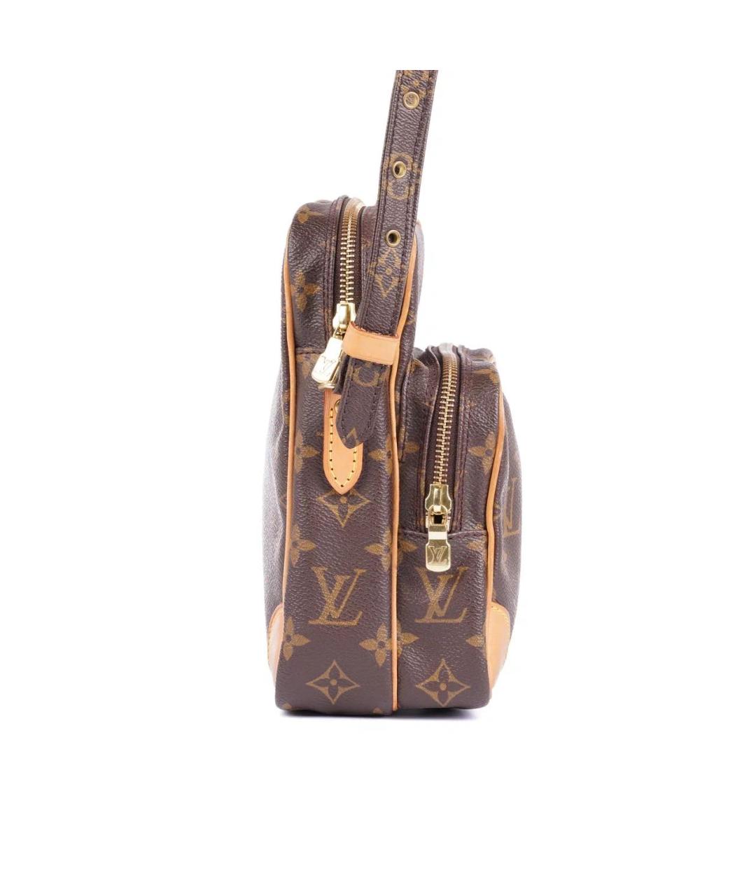 LOUIS VUITTON Коричневая кожаная сумка на плечо, фото 5