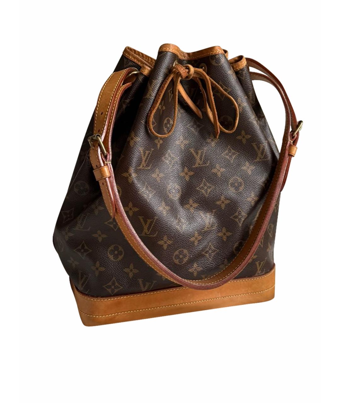 LOUIS VUITTON Коричневая кожаная сумка с короткими ручками, фото 1