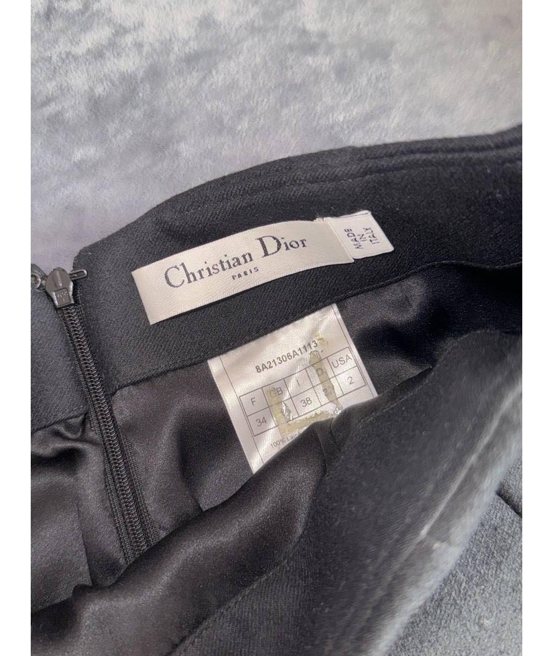 CHRISTIAN DIOR Черная юбка мини, фото 6