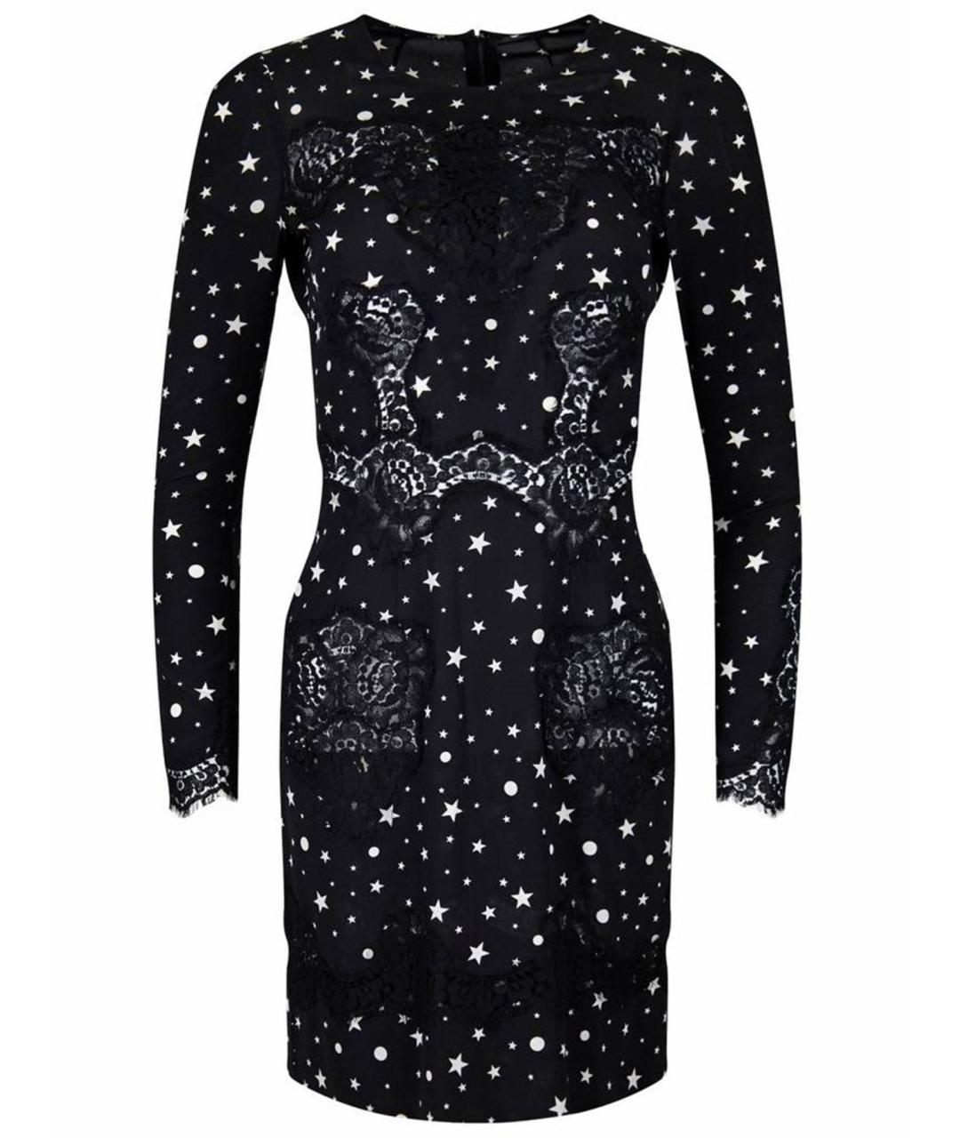 DOLCE&GABBANA Черное шелковое повседневное платье, фото 1