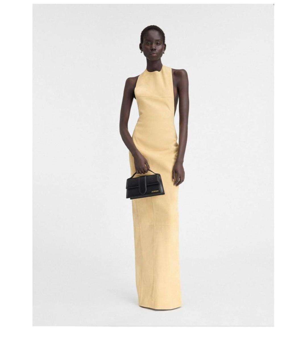 JACQUEMUS Черная кожаная сумка с короткими ручками, фото 5