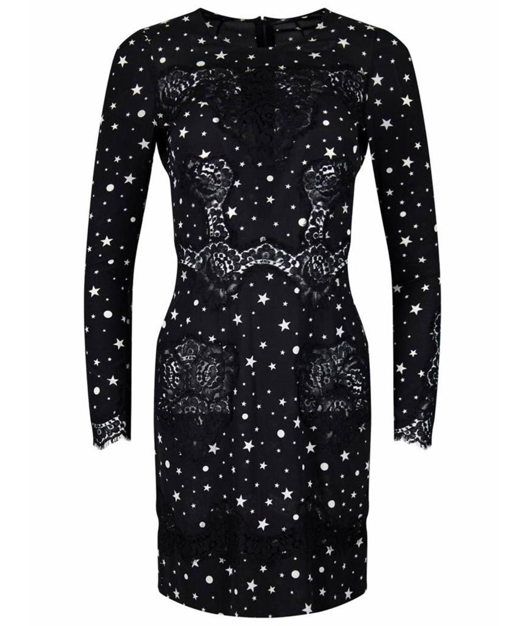 DOLCE&GABBANA Черное шелковое повседневное платье, фото 1